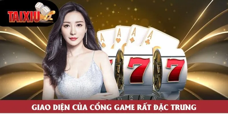 Giao diện của cổng game rất đặc trưng Giao diện của cổng game rất đặc trưng